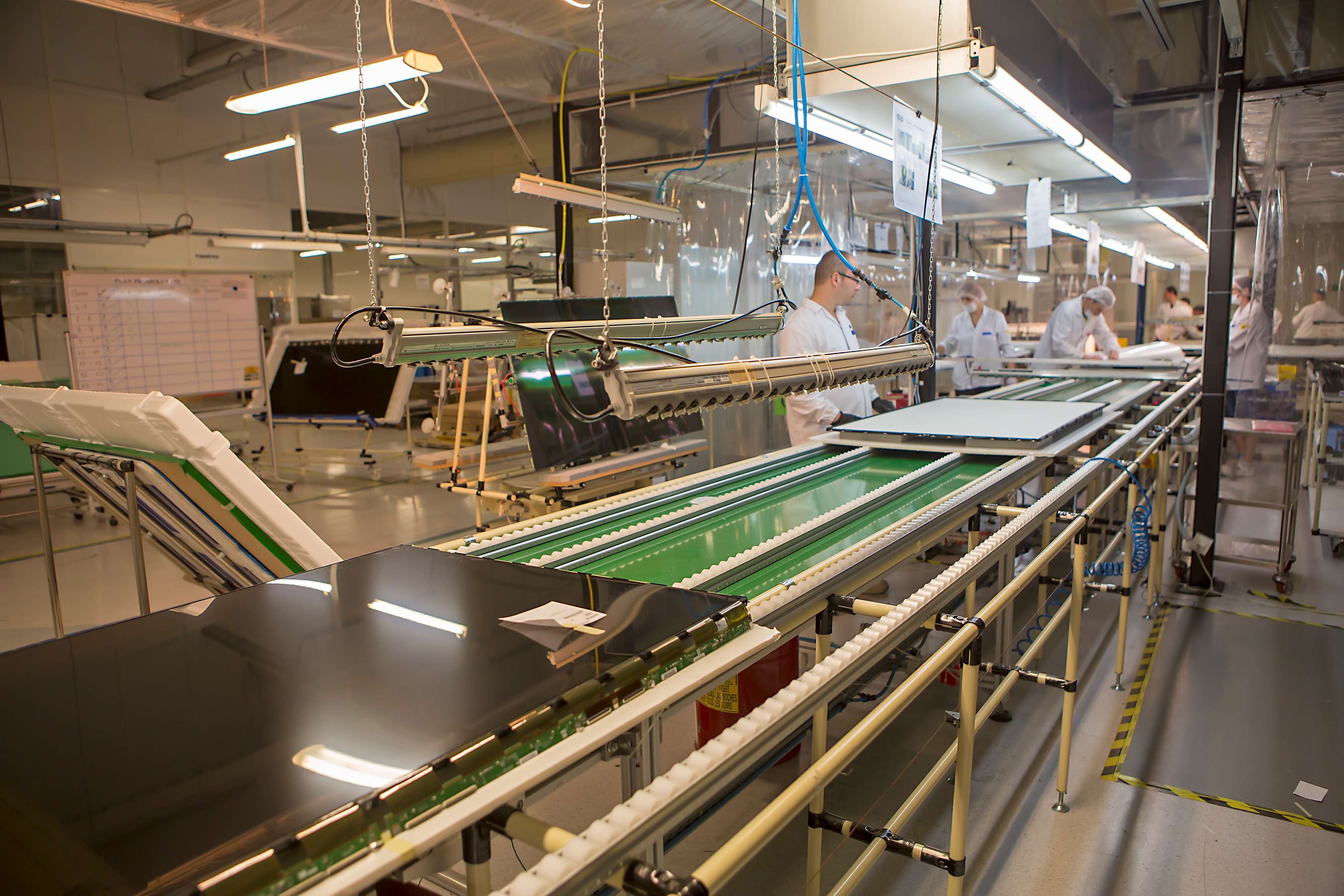 TV panel assembly line