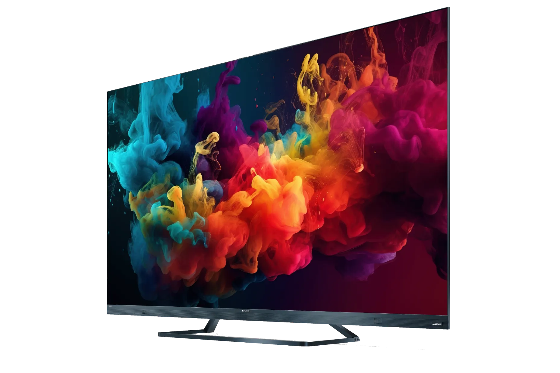 Sharp TV displaying vibrant content