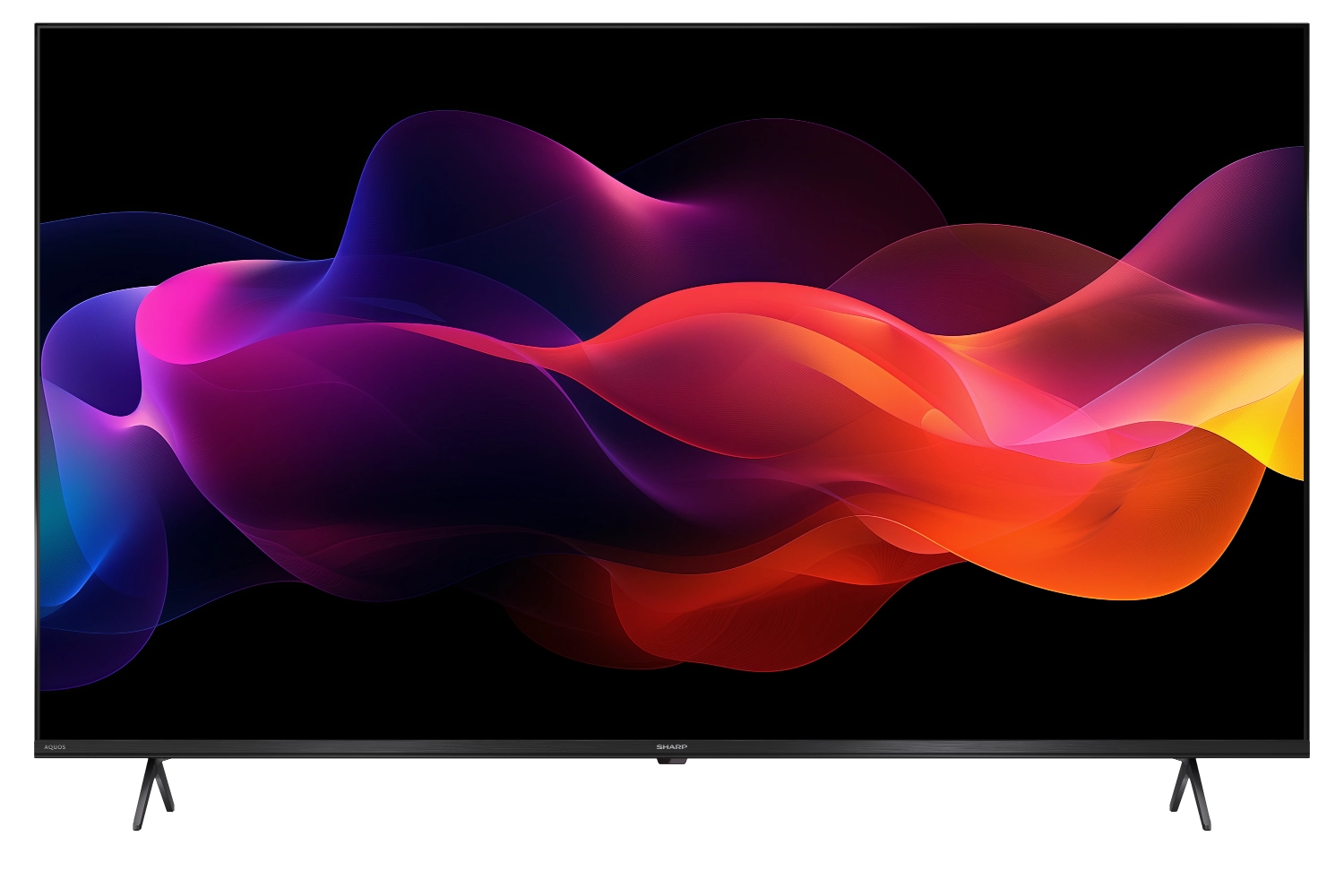 Sharp QLED TV displaying vivid peacock image